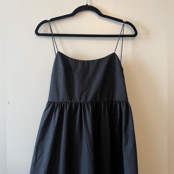 New Commense Solid Backless Long Black Maxi Dress Size Medium - Picture 7 of 9